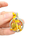 10k Gold with Natural Diamond lizard Pendants