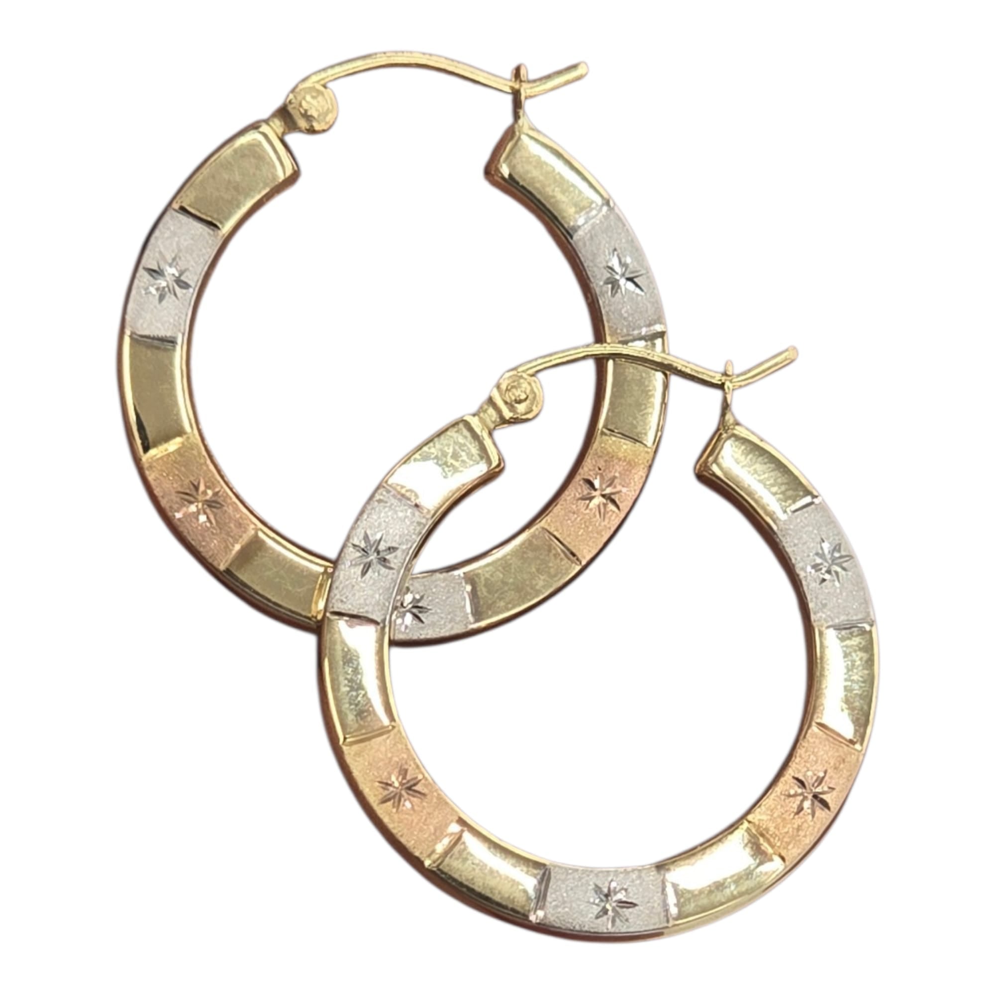 10k Gold Nuggets Earring